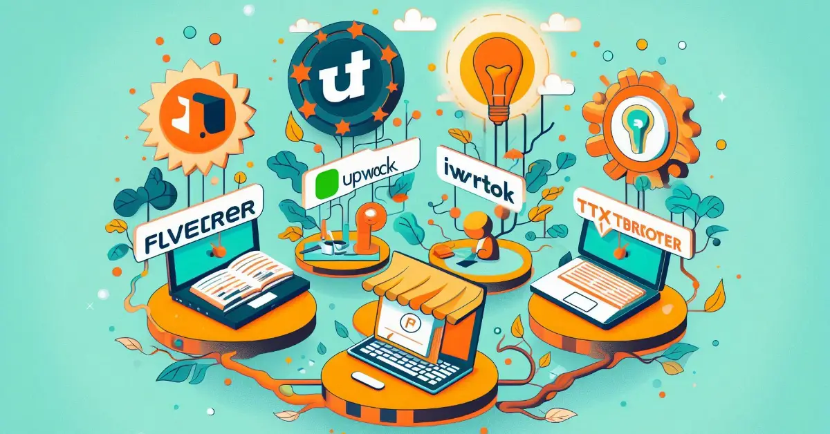 Infographic of top 5 writing platforms for beginners with no experience.