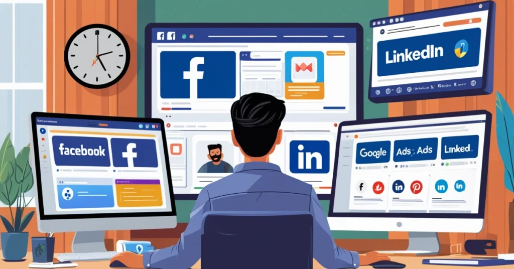 Remote digital marketing executive in Pakistan managing international ad campaigns from home